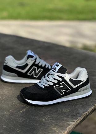 New balance  574 black/white9 фото