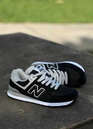 New balance  574 black/white5 фото