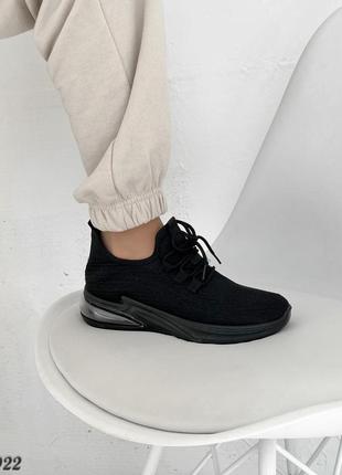 Кросівки чорні текстиль сітка на літо супер8 фото
