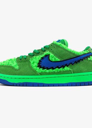 Мужские кроссовки найк сб данк лоу зелёные / nike sb dunk low "grateful dead bears green"