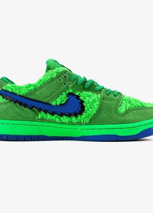 Мужские кроссовки найк сб данк лоу зелёные / nike sb dunk low "grateful dead bears green"8 фото