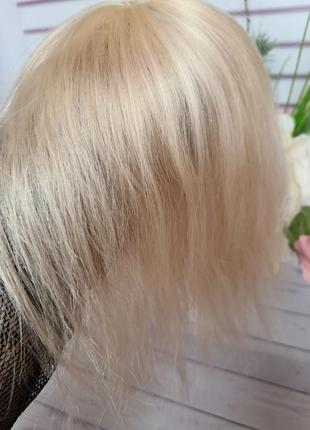 Накладка топпер макушка челка 100% натуральный волос..