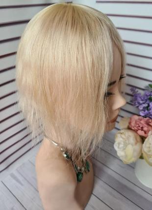 Накладка топпер макушка челка 100% натуральный волос..