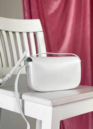 Celine classique triomphe bag white6 фото