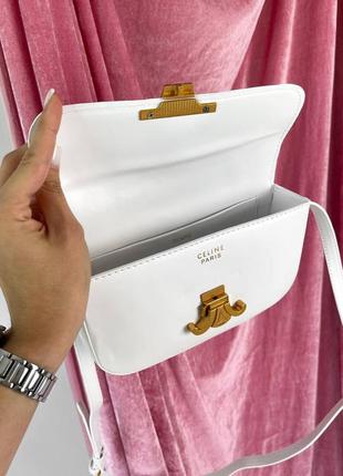 Celine classique triomphe bag white3 фото