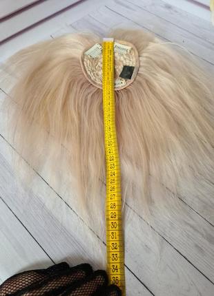 Накладка топпер макушка челка 100% натуральный волос..