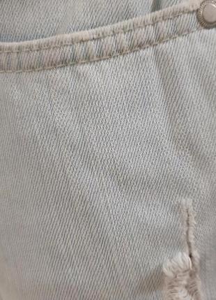 Світлі базові прямі літні джинси моми, л-хл denim co7 фото