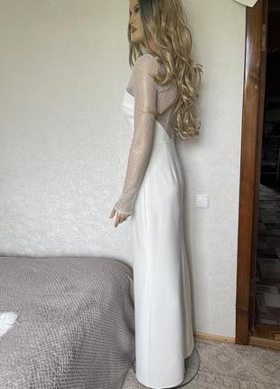 Сукня максі кремового кольору люкс бренд safiyaa р.105 фото