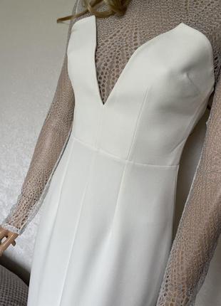 Сукня максі кремового кольору люкс бренд safiyaa р.106 фото