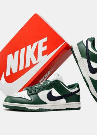 Кроссовки nike dunk low retro gorge green midiight navy wmns