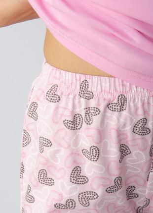 Легка літня піжама бавовняна жіноча, комплект домашній для жінок майка і шорти, топ і шортики6 фото