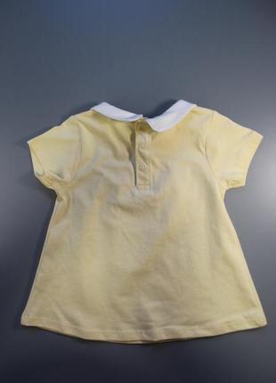 Желтая туника футболка с белым воротничком tu, для возраста 1-2 года, акция2 фото