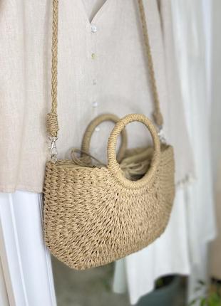 Соломенная сумка плетеная сумка корзина6 фото