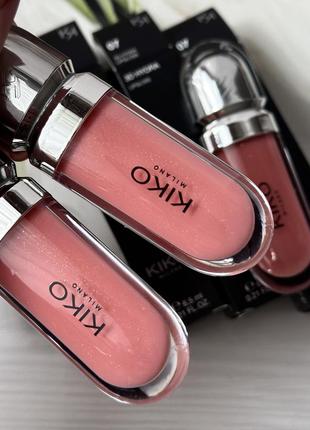 Блиск для губ kiko milano 07, блиск для губ 3d hydra lipgloss kiko milano 07