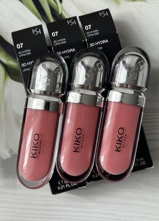 Блиск для губ kiko milano 07, блиск для губ 3d hydra lipgloss kiko milano 074 фото