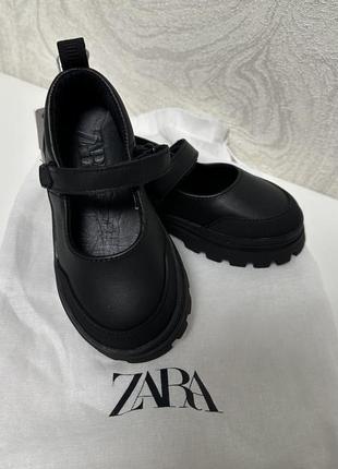 Туфли кожаные zara 23 15см забора лоферы3 фото