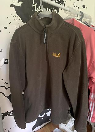Флиска jack wolfskin с большим логотипом
