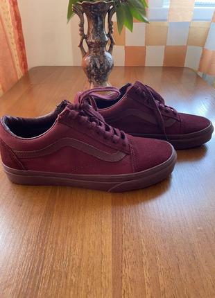 Женские кеды old skool all bordo low women v a n s