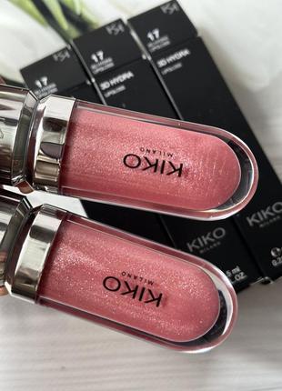 Блиск kiko milano 17, блиск кіко 17, 3d hydra lipgloss 17 kiko