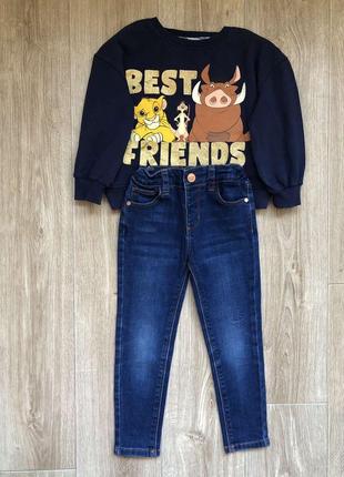 Комплект 3-4 года джинсы свитшот