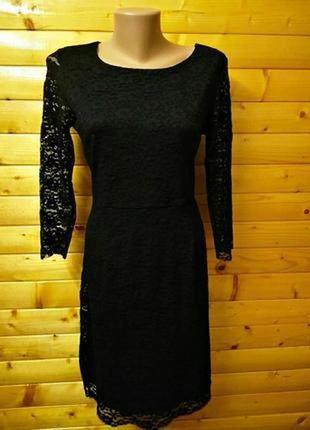 Нарядное черное кружевное платье известного бренда из данной only