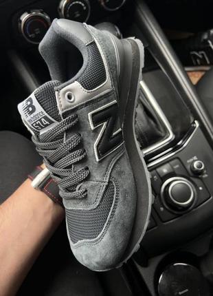 👟кросівки жіночі new balance 574 dark gray & black👟