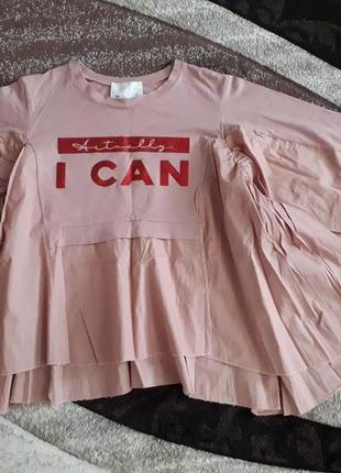 Итальянская бутиковая суперовая блуза свитшот разлетайка карамель1 фото