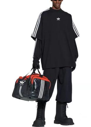 Лонгслів balenciaga x adidas black чорний6 фото