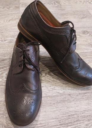 Чоловічі шкіряні туфлі оксфорди великого розміру.2 фото