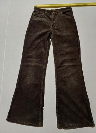 Брюки вельветовые клеш vintage талия 66 см hound jeans