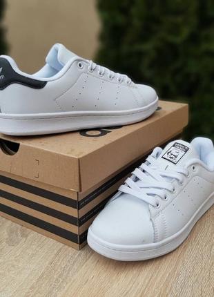 Кросівки adidas stan smith білі з чорним6 фото