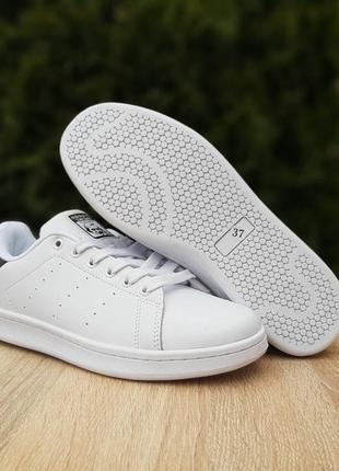 Кросівки adidas stan smith білі з чорним8 фото