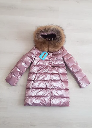 Пальто зимове дівчинка donilo 5729, розмір 128 - 158