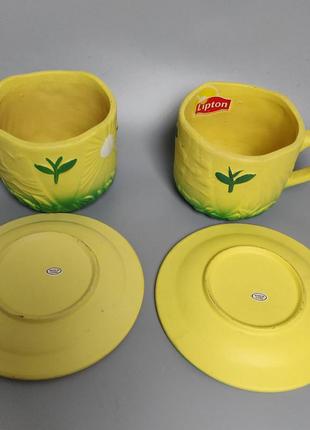Декоративный набор чашек-кашпо lipton2 фото