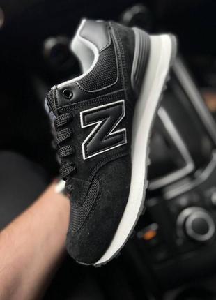 Кросівки жіночі new balance 574 black & white3 фото