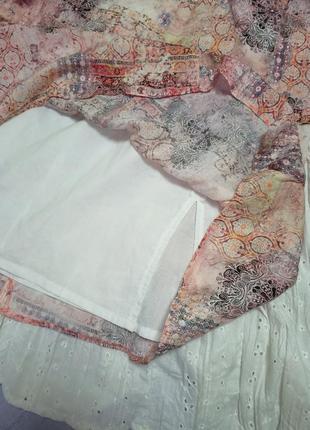 Нежная лёгкое батистовая юбка с геометрическим рисунком, 50-52разм., gerry weber.7 фото