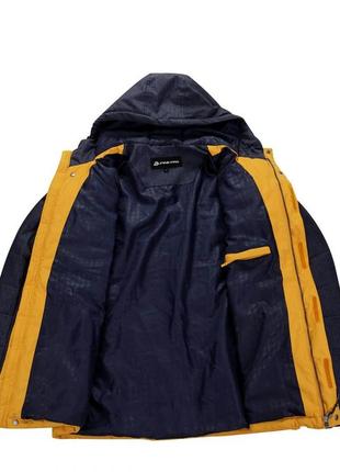 Мужская  зимняя  куртка  alpine pro gabriell  черная/желтая4 фото