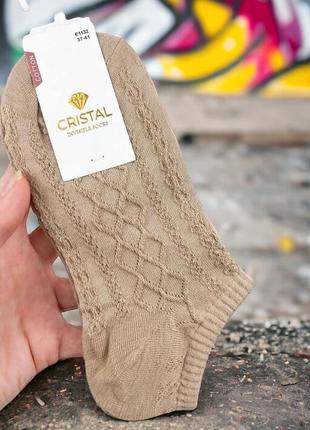 Носки женские 37-41 р. 80% хлопок 5 пар цветные качественные носочки катон лот упаковка cristal4 фото