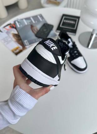 Кроссовки nike dunk white black4 фото