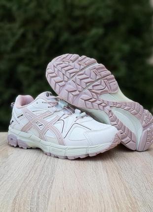 Кроссовки asics gel kahana 8 бело серые с пудрой2 фото