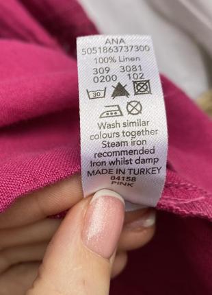 Яскрава лляна туніка блуза в стилі бохо льону з льону7 фото