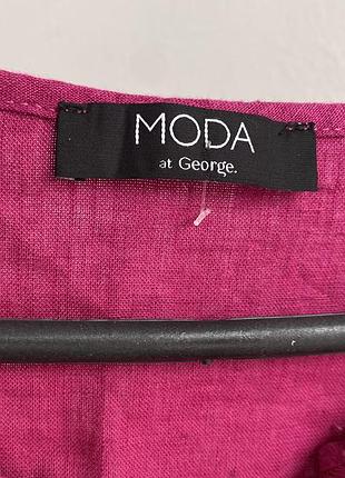 Яскрава лляна туніка блуза в стилі бохо льону з льону5 фото