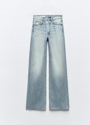 Zara the high-rise wide-leg jeans1 фото