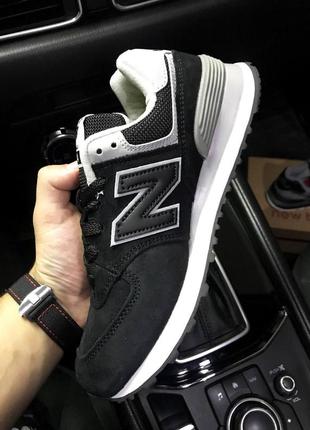 Кросівки жіночі new balance 574 black & white👟5 фото