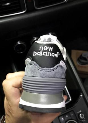 Кроссовки женские new balance 574 gray &amp; black👟3 фото