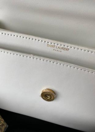 Сумка клатч premium 1:1  yves saint laurent white6 фото