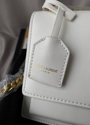 Сумка клатч premium 1:1 yves saint laurent white5 фото