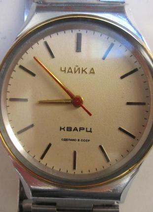 Часы наручные "чайка"кварц. сделано в ссср. на ходу №2 редкие1 фото