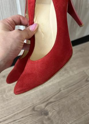 Mohito червоні туфлі на шпильках 40 натуральна шкіра4 фото