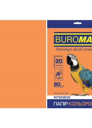 Папір buromax а4, 80g, intensive orange, 20sh (bm.2721320-11)